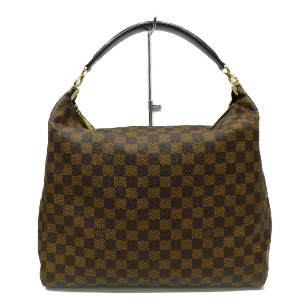 LOUIS VUITTON Portobello Shoulder Bag Damier Ebene Brown